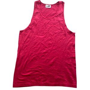 WearGuard Mens ToughTs Tank Top Medium Crew Neck Red 100% Cotton Casual Classic